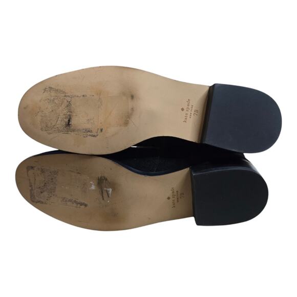 KATE SPADE Saddle Bootie Black Suede Ankle Boots Sz Side Zip 7 B Tassle $248 - Picture 12 of 13